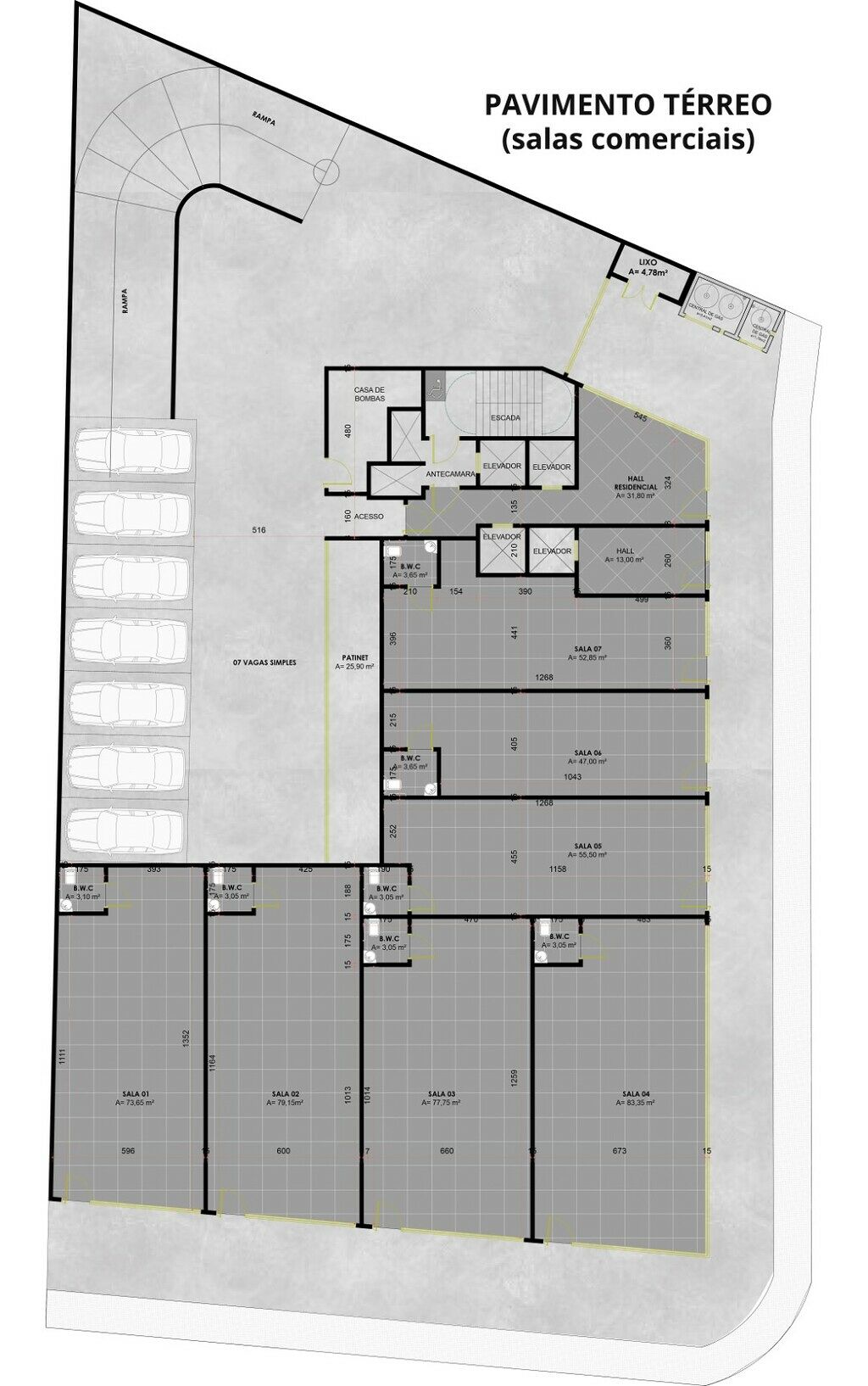Depósito-Galpão, 77 m² - Foto 1
