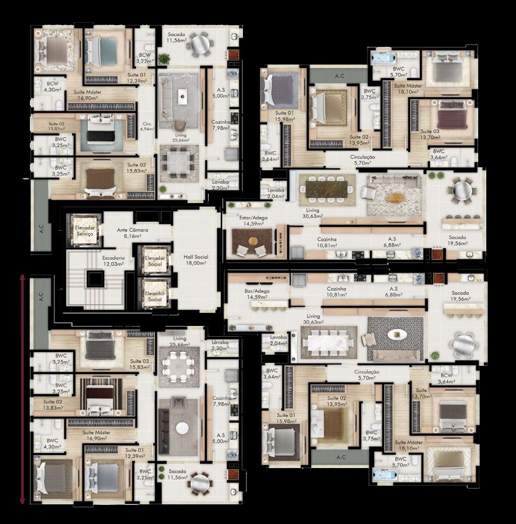 Apartamento, 4 quartos, 389 m² - Foto 2