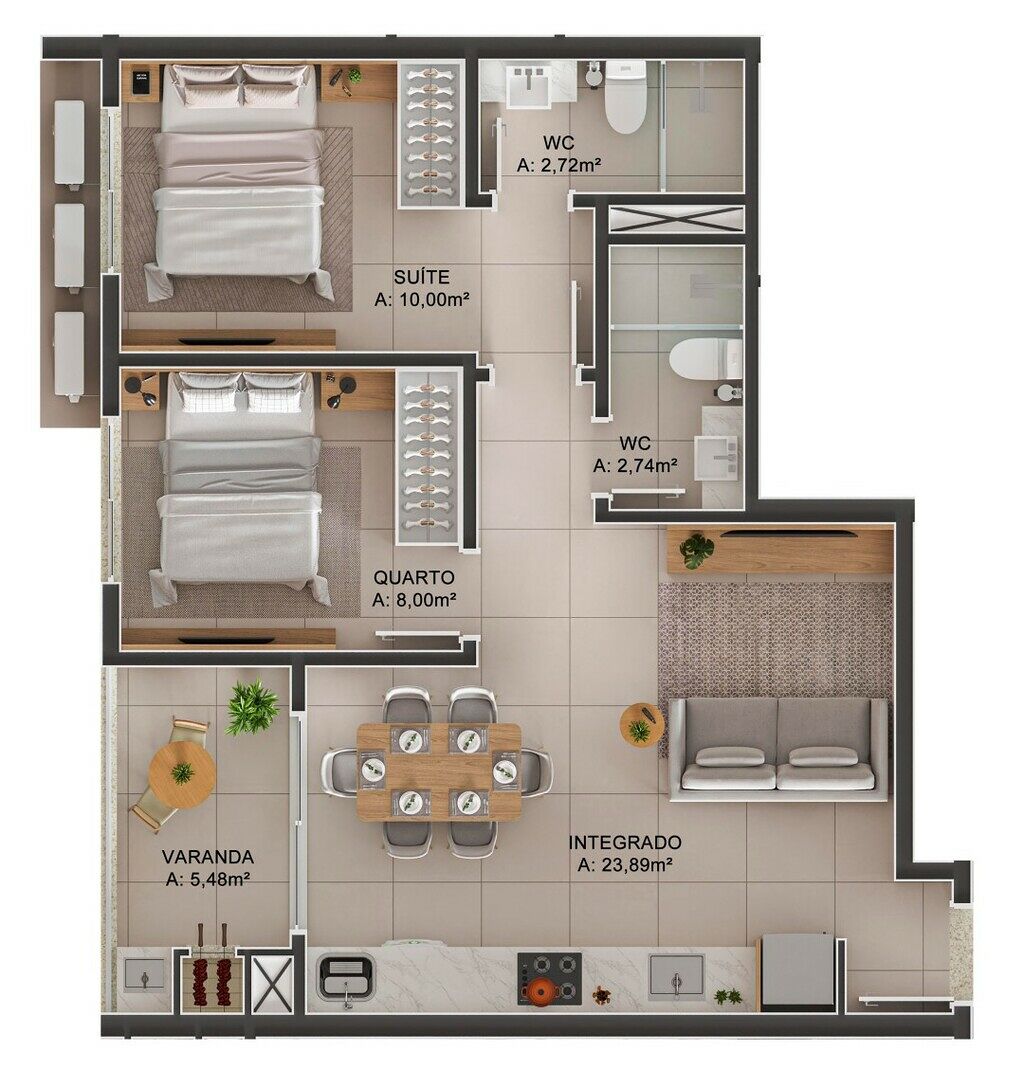 Apartamento, 64 m² - Foto 6