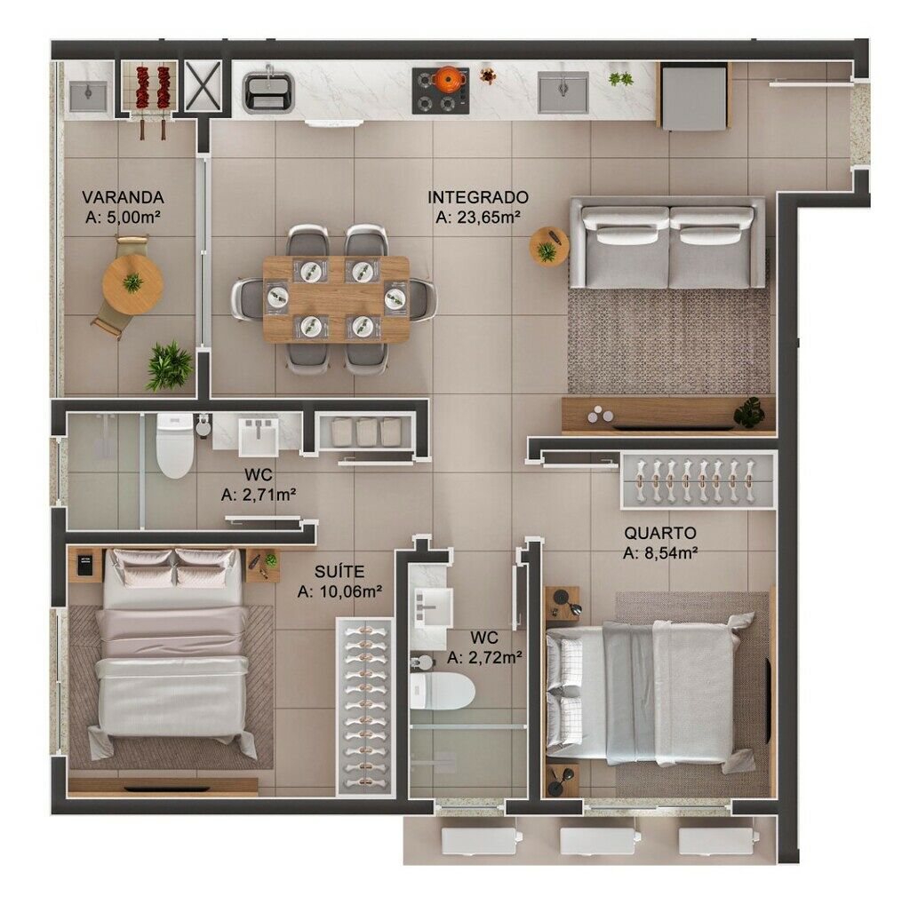 Apartamento, 64 m² - Foto 9