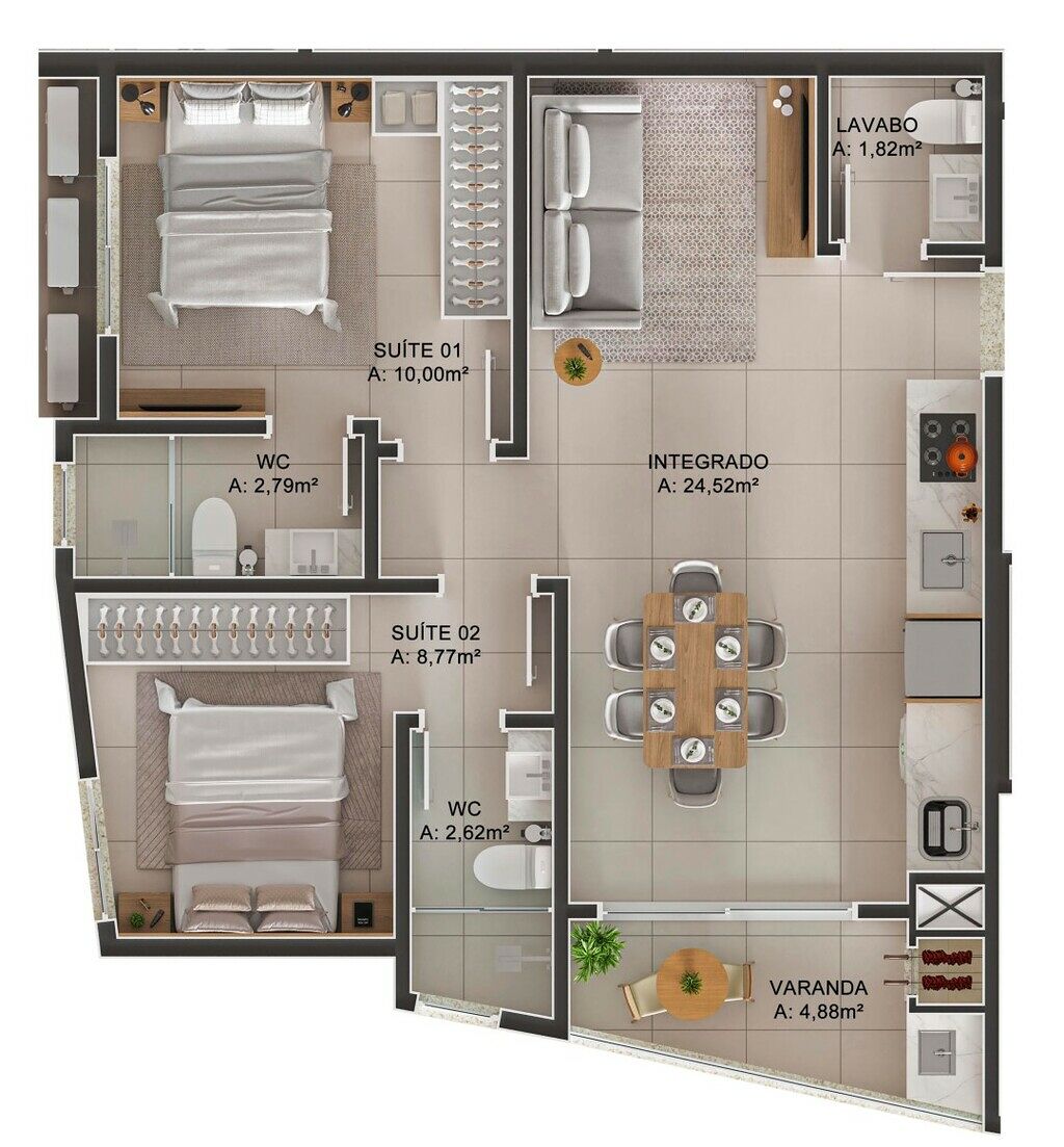 Apartamento, 64 m² - Foto 10
