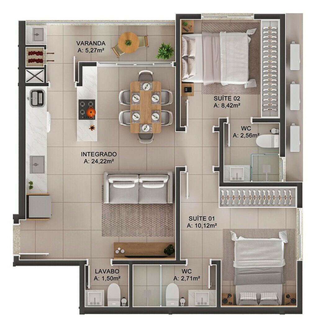 Apartamento, 64 m² - Foto 13