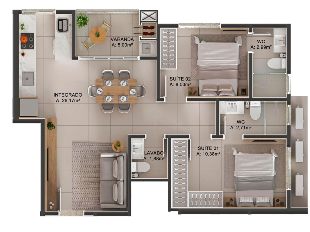 Apartamento, 64 m² - Foto 20