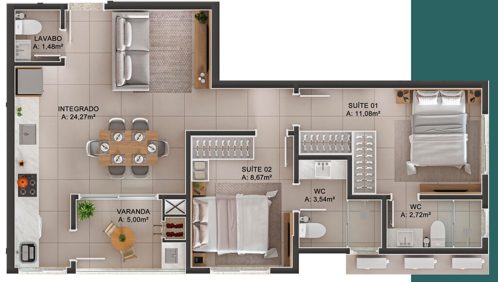Apartamento, 64 m² - Foto 23