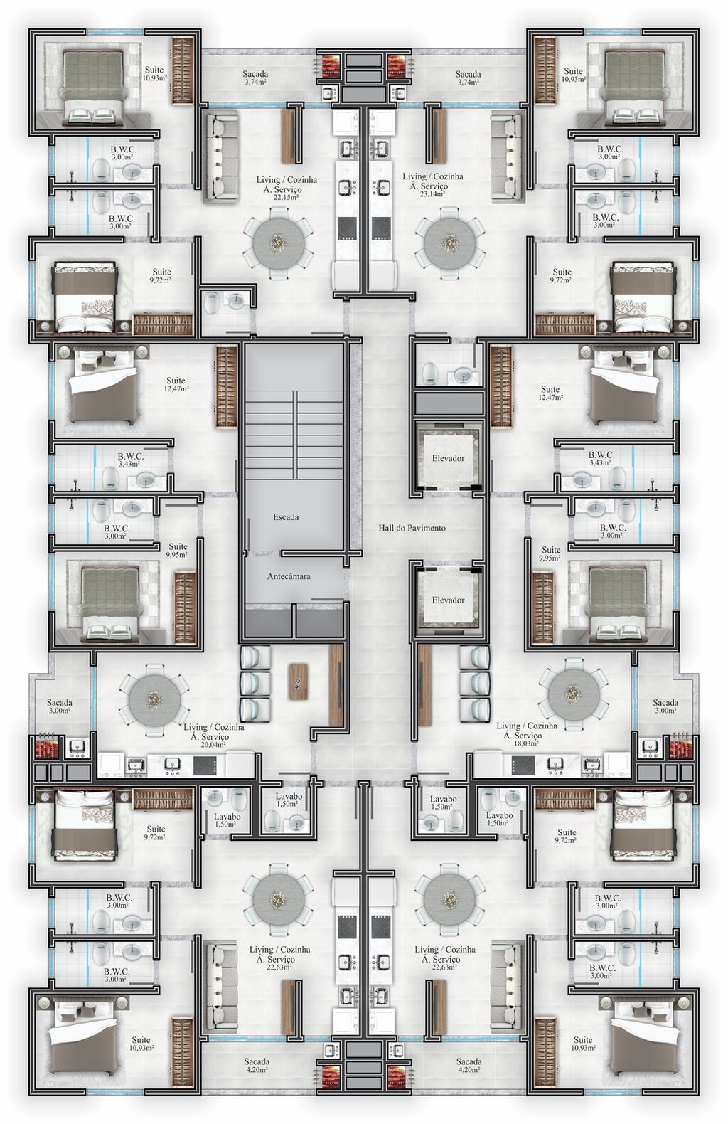 Apartamento, 2 quartos, 64 m² - Foto 2