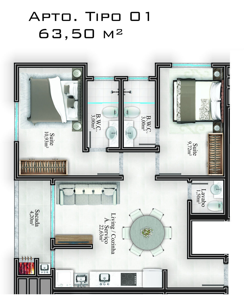 Apartamento, 2 quartos, 64 m² - Foto 4