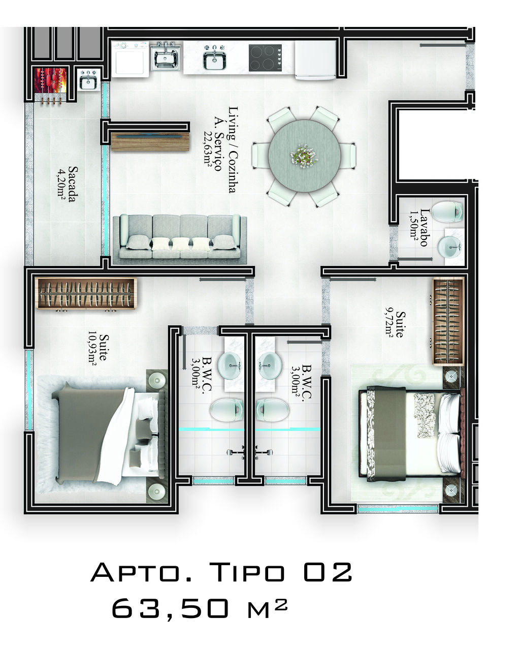 Apartamento, 2 quartos, 64 m² - Foto 5
