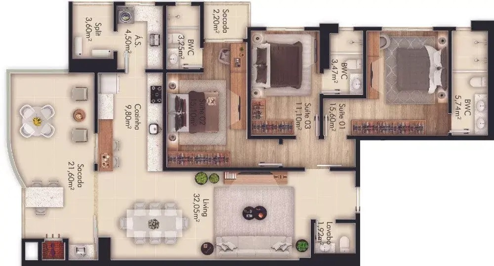 Apartamento, 151 m² - Foto 1