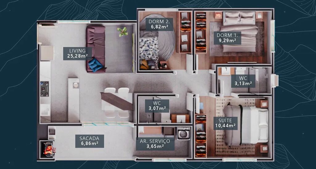 Apartamento, 3 quartos, 69 m² - Foto 9