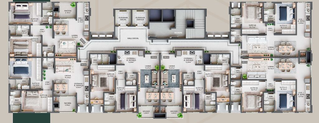 Apartamento, 2 quartos, 69 m² - Foto 2