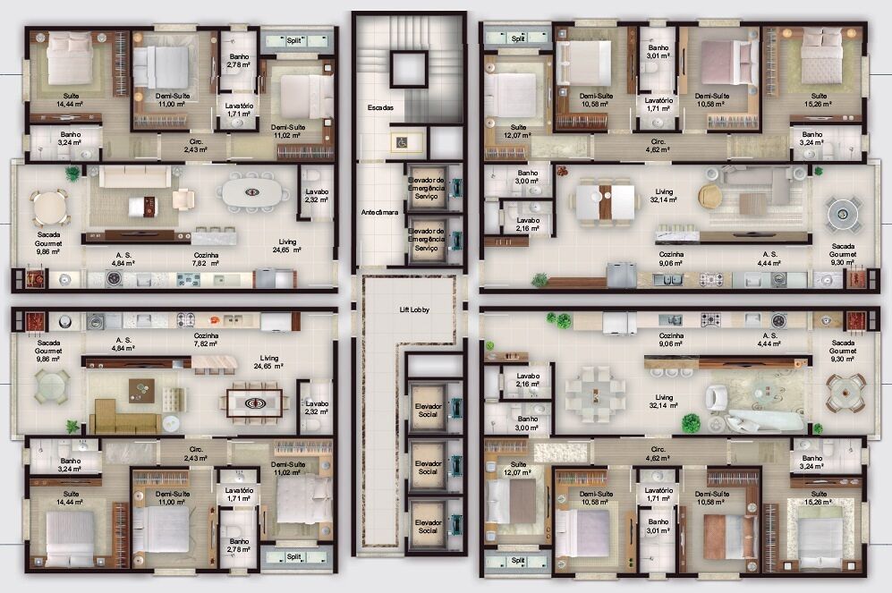 Apartamento, 4 quartos, 141 m² - Foto 2