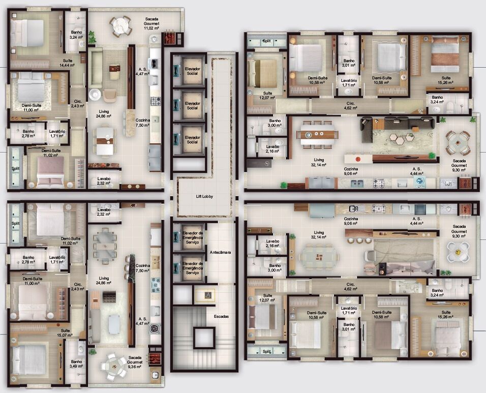 Apartamento, 4 quartos, 141 m² - Foto 3