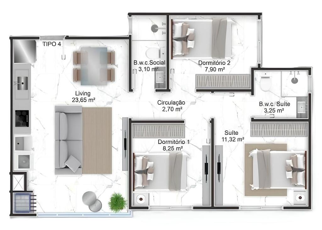Apartamento, 69 m² - Foto 5
