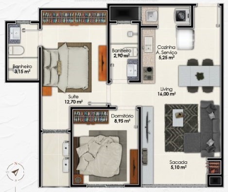 Apartamento, 2 quartos, 66 m² - Foto 11