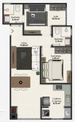 Apartamento, 2 quartos, 66 m² - Foto 13