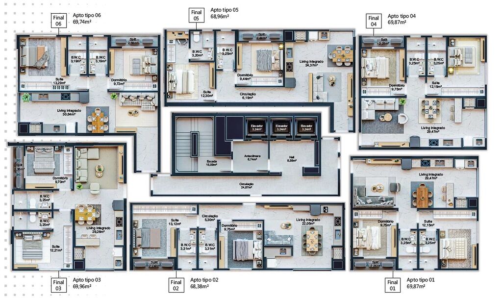 Apartamento, 69 m² - Foto 2