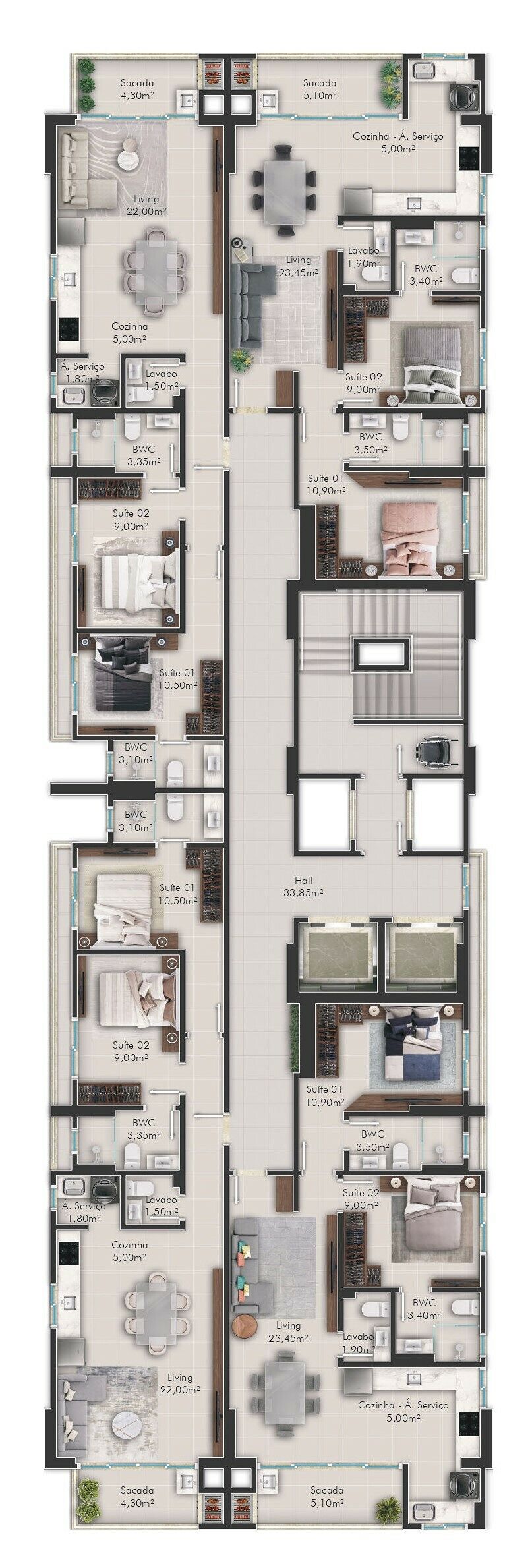 Apartamento, 2 quartos, 70 m² - Foto 2