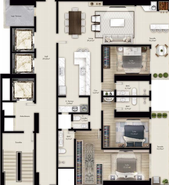 Apartamento, 3 quartos, 165 m² - Foto 4