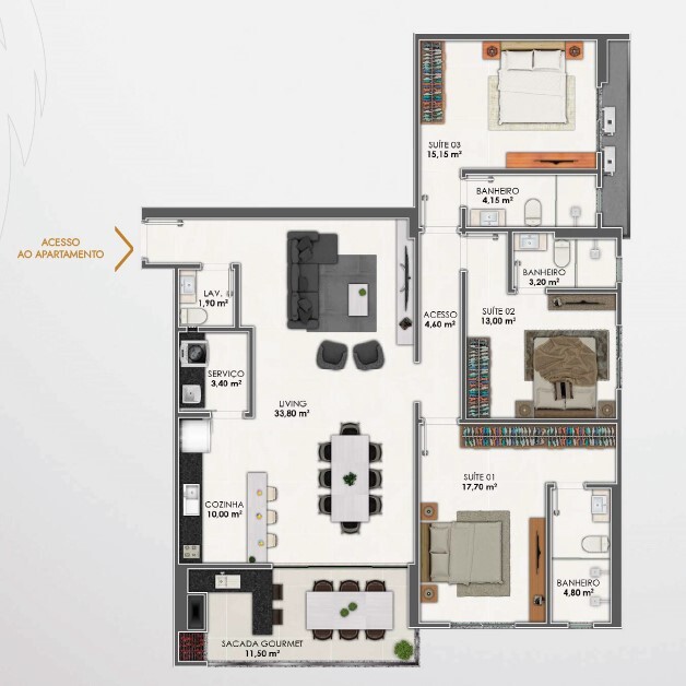 Apartamento, 3 quartos, 141 m² - Foto 5