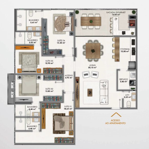 Apartamento, 3 quartos, 141 m² - Foto 6