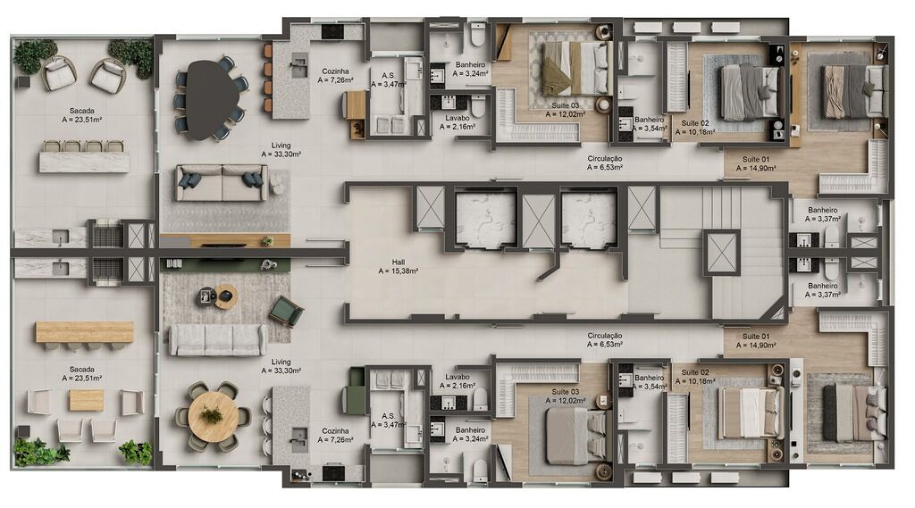 Apartamento, 3 quartos, 145 m² - Foto 2