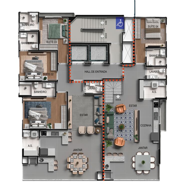 Apartamento, 3 quartos, 113 m² - Foto 3