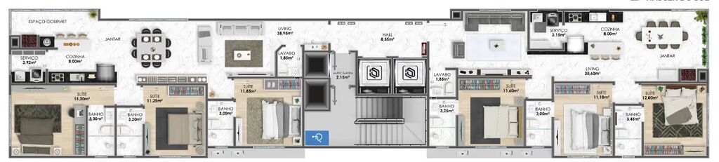 Apartamento, 3 quartos, 240 m² - Foto 2
