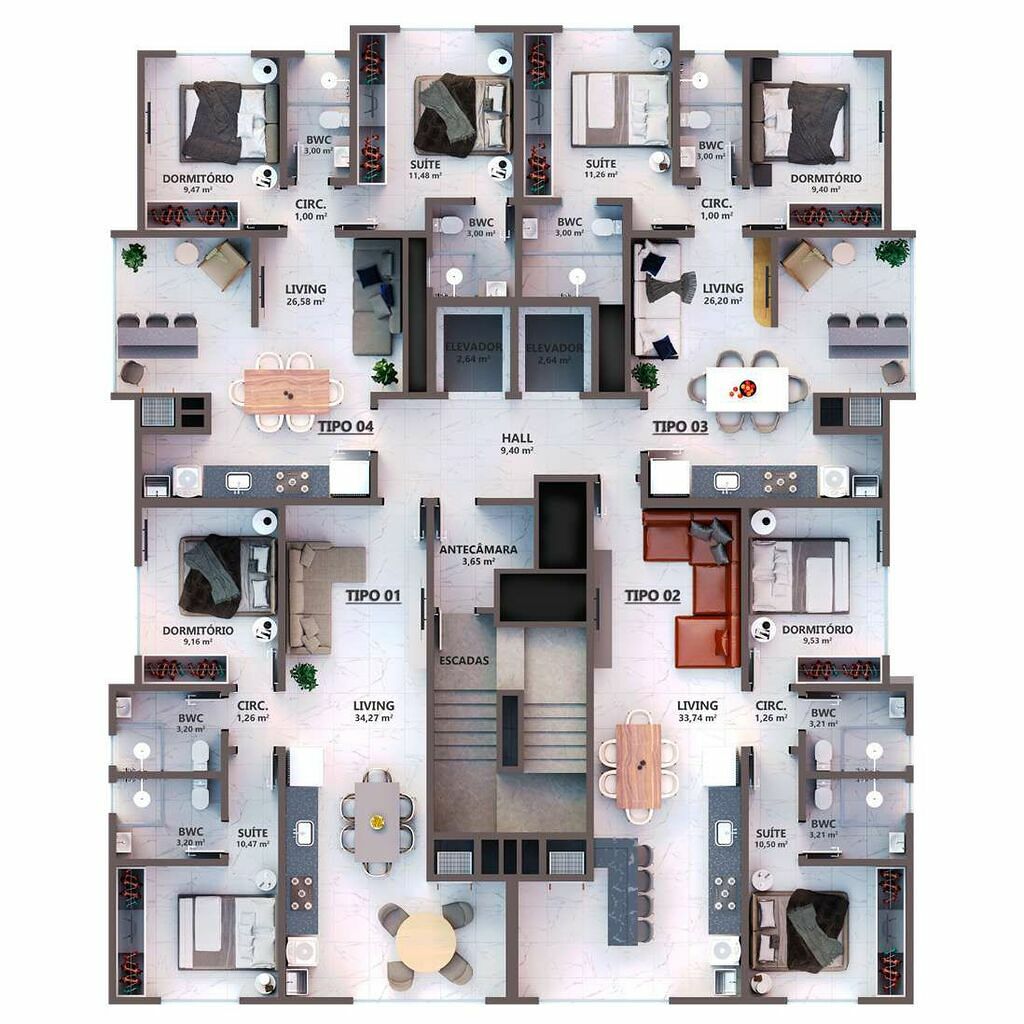 Apartamento, 2 quartos, 70 m² - Foto 3