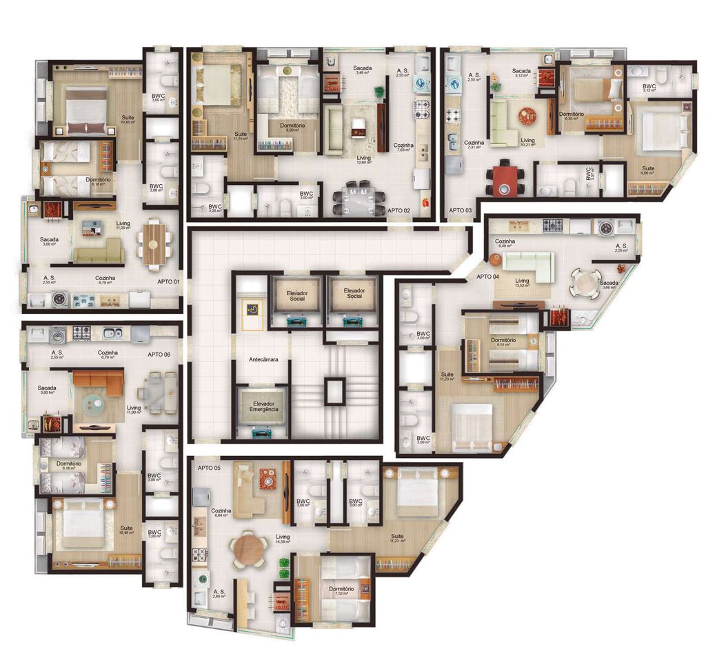 Apartamento, 2 quartos, 60 m² - Foto 3