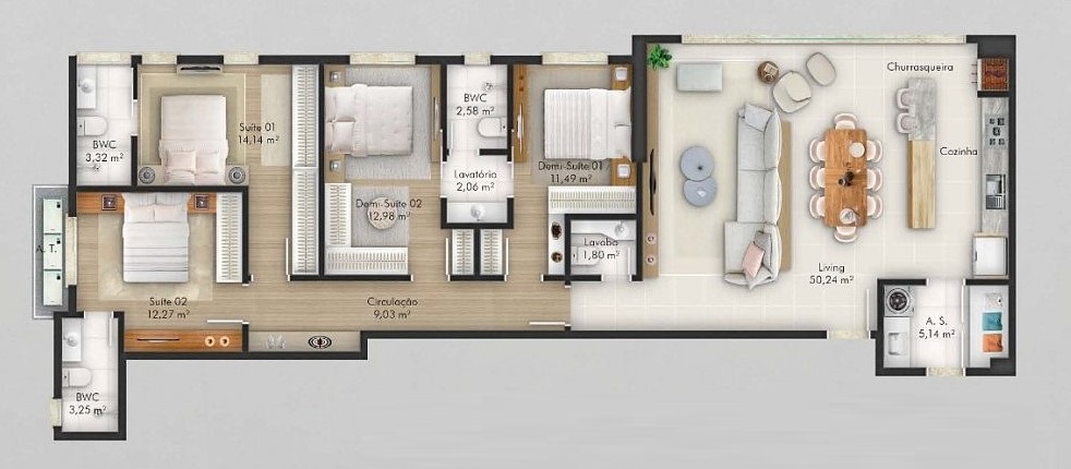 Apartamento, 4 quartos, 212 m² - Foto 4