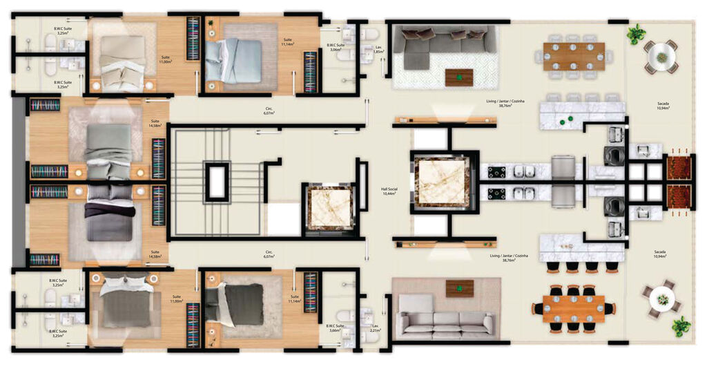 Apartamento, 3 quartos, 130 m² - Foto 2