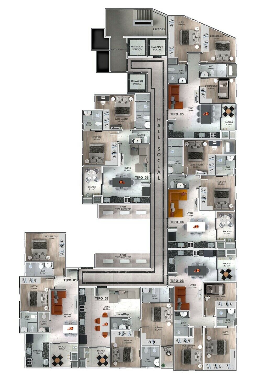 Apartamento, 2 quartos, 70 m² - Foto 3
