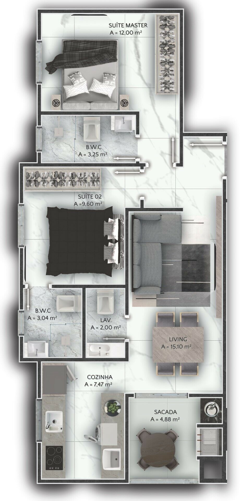 Apartamento, 2 quartos, 70 m² - Foto 5