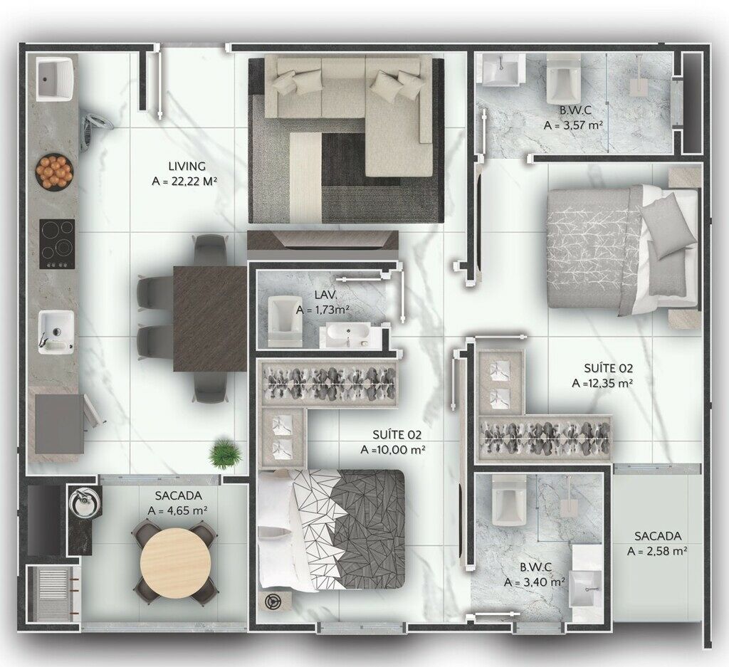 Apartamento, 2 quartos, 70 m² - Foto 6