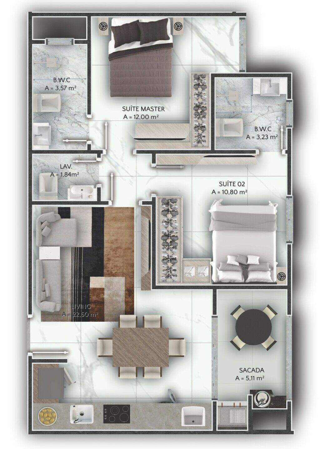 Apartamento, 2 quartos, 70 m² - Foto 7