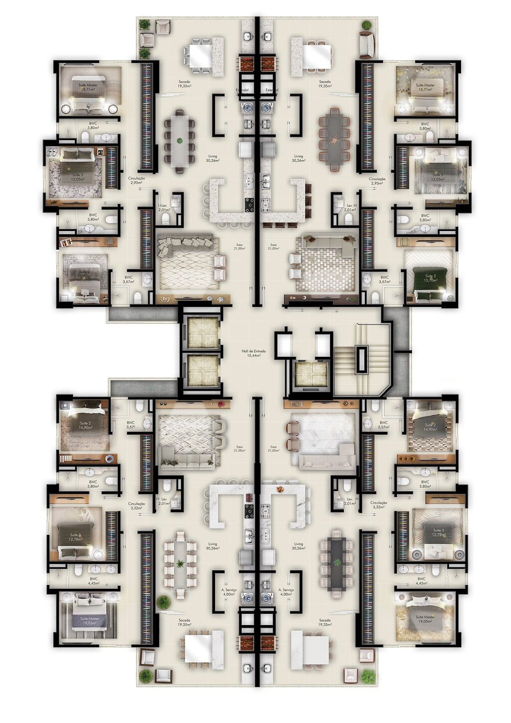 Apartamento, 4 quartos, 160 m² - Foto 2