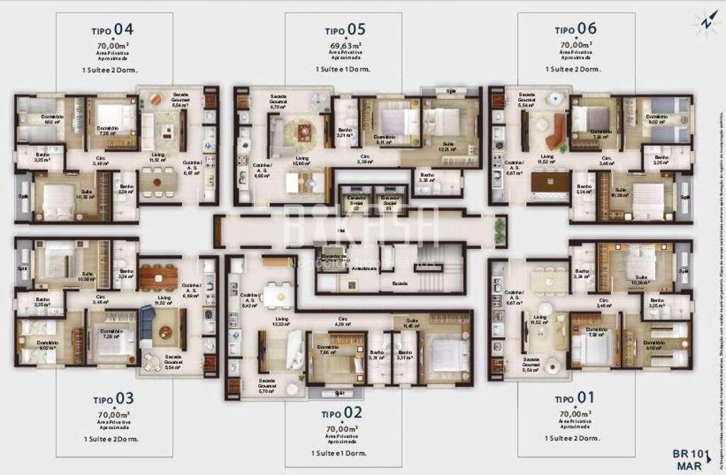 Apartamento, 2 quartos, 68 m² - Foto 2