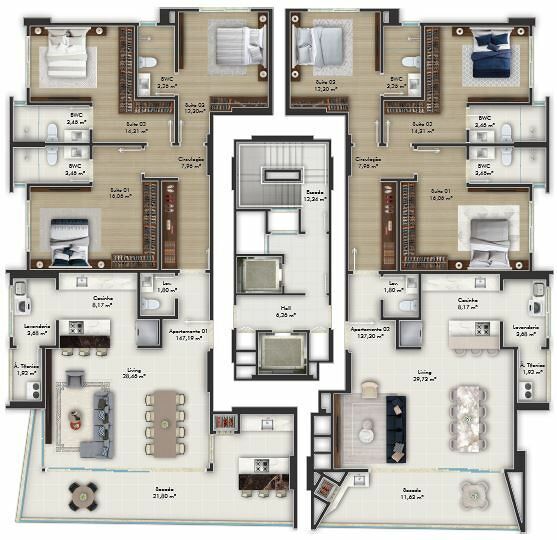 Apartamento, 3 quartos, 147 m² - Foto 3