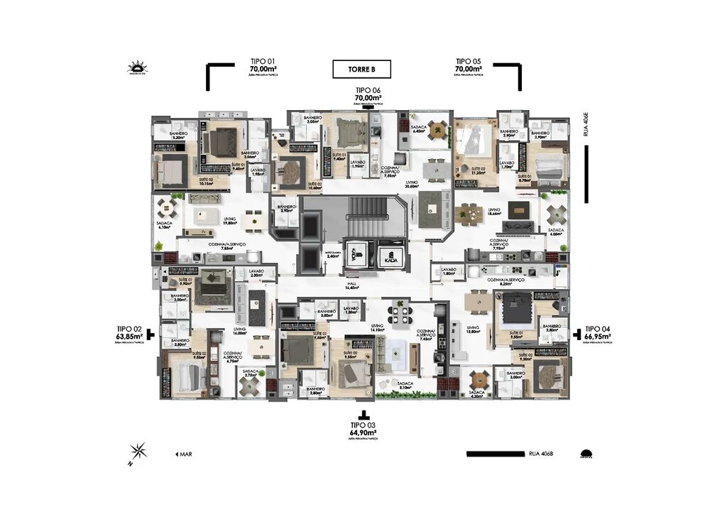 Apartamento, 2 quartos, 67 m² - Foto 3