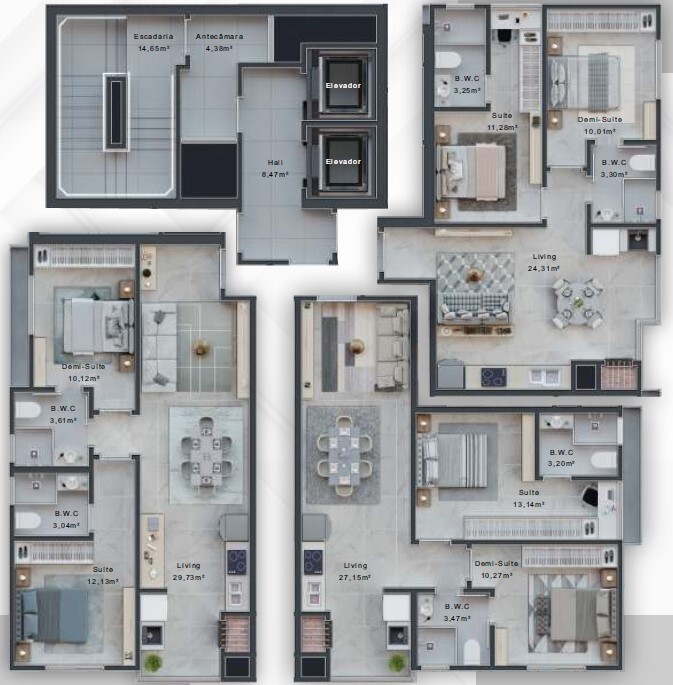 Apartamento, 2 quartos, 60 m² - Foto 3