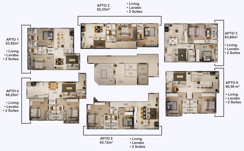 Apartamento, 2 quartos, 66 m² - Foto 3