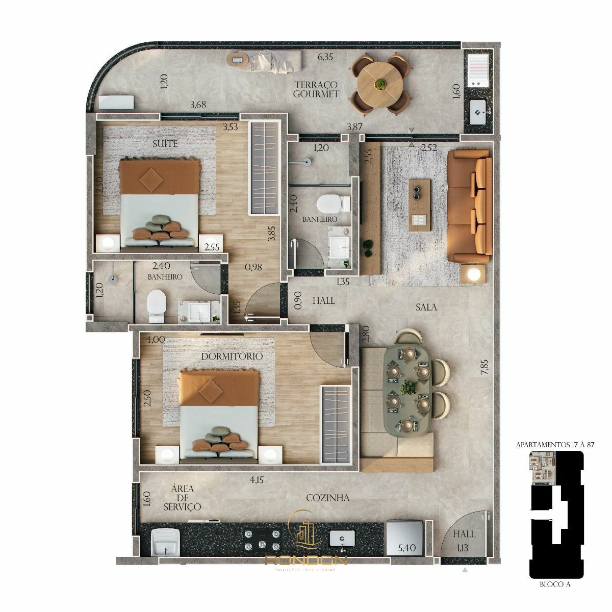 Apartamento, 2 quartos, 72 m² - Foto 2