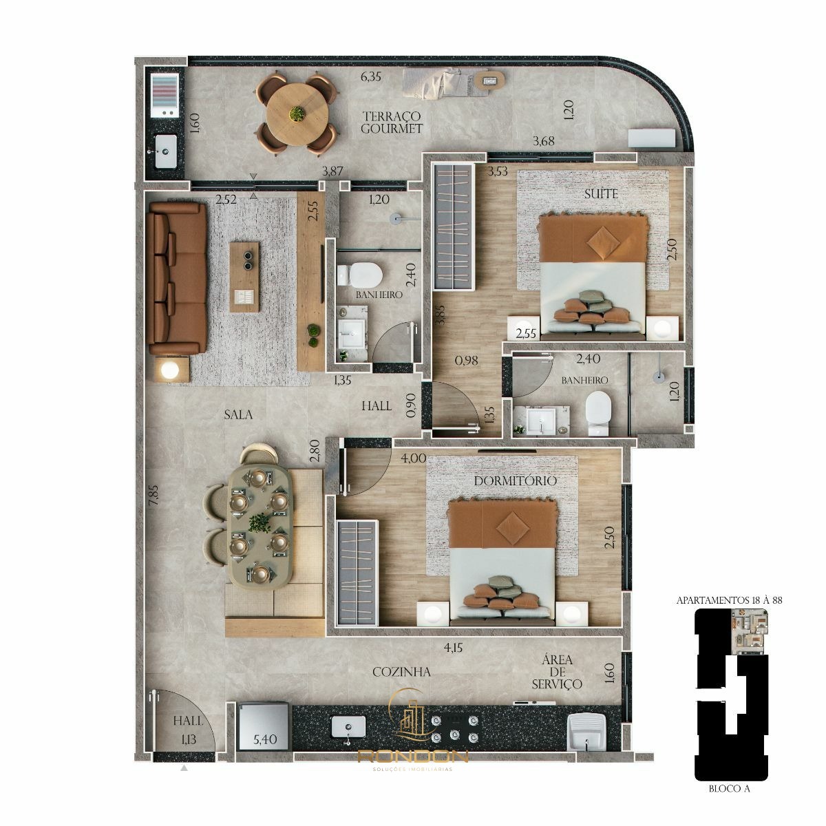 Apartamento, 2 quartos, 72 m² - Foto 2