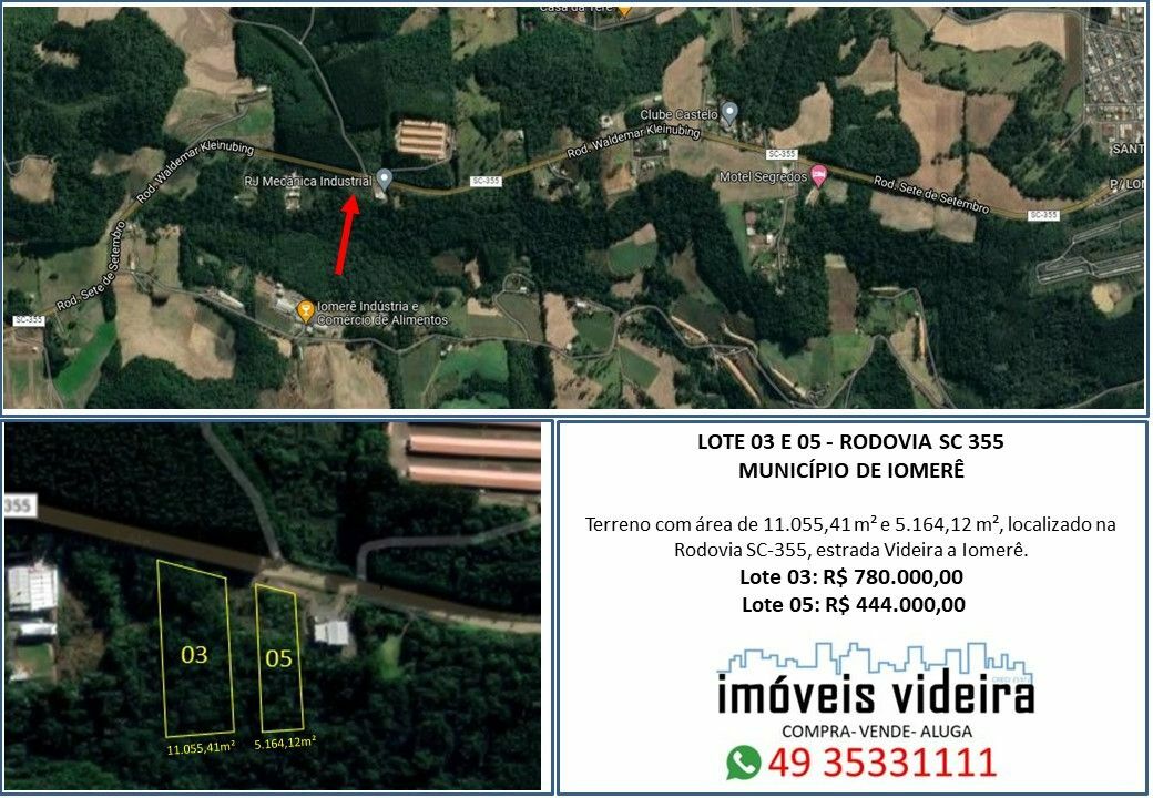 Terreno/Lote à venda  no Linha Esperança - Iomerê, SC. Imóveis