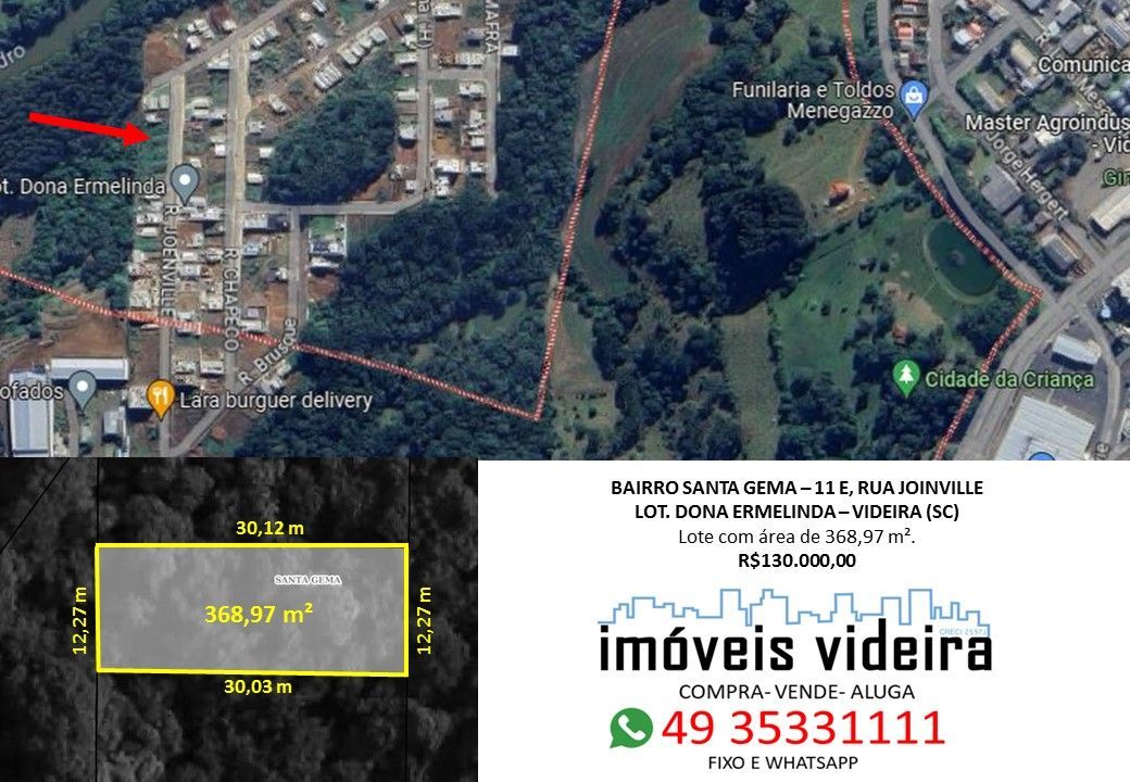 Terreno/Lote à venda  no Santa Gema - Videira, SC. Imóveis